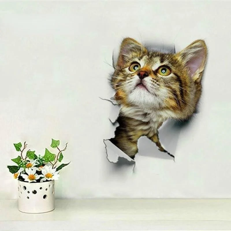 3pcs 3D Cute Cat Self-adhesive – обзор и цена Pvc Panel Background