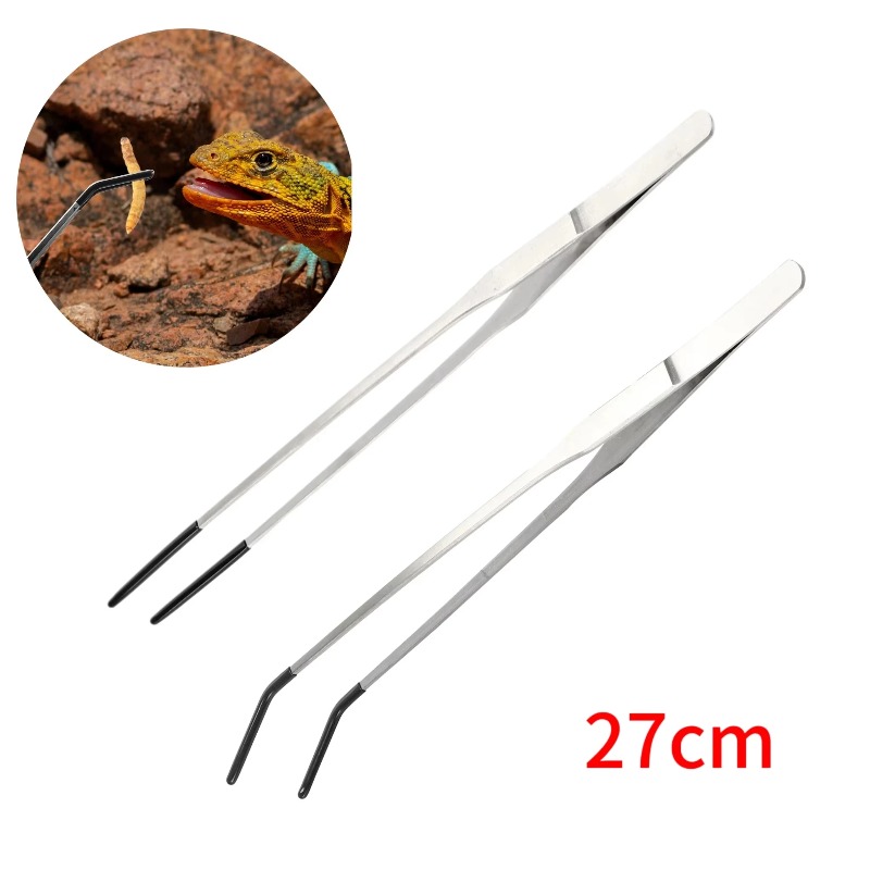 2pcs Bent Tip Tweezers For Cra – обзор и цена Feeding Tong Stainless