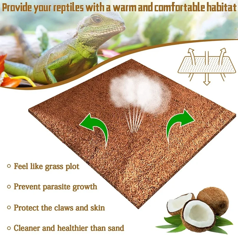 Reptile Carpet Natural Coconut – обзор и цена Substrate Coconut Fiber