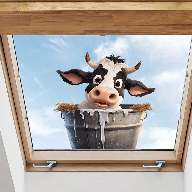 Cute Cow Wall Stickers Self-Ad – обзор и цена Pvc Panel Background