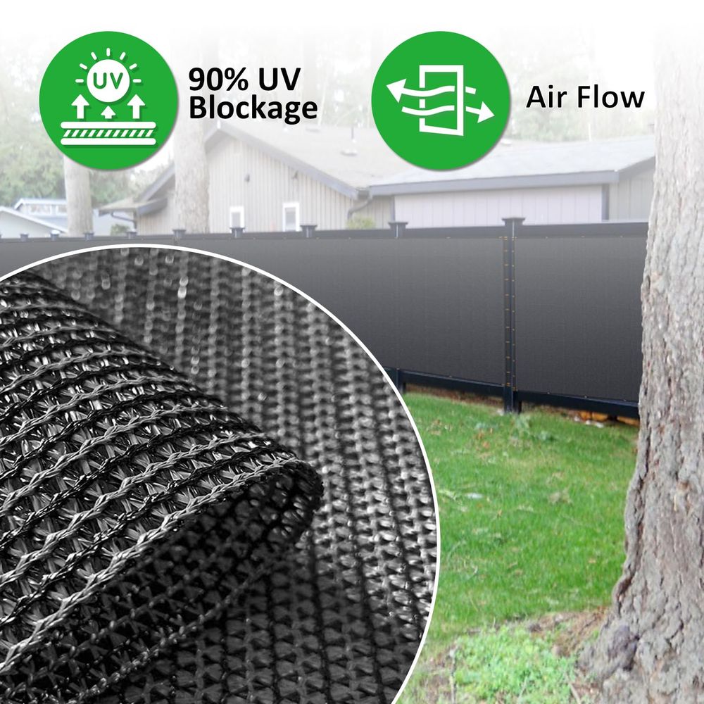 x 100ft Black Privacy Screen F – обзор и цена Screen Top Mesh